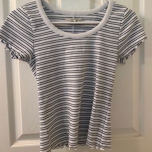 abercrombie cinched & striped shirt